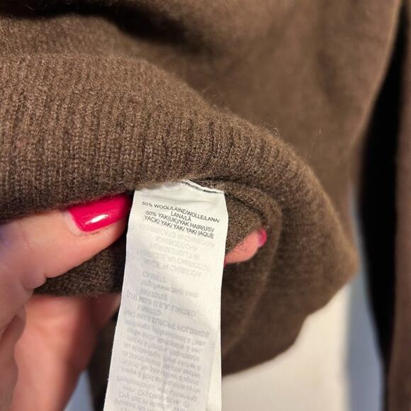 Muji Sweater Brown Wool Yak Blend Crewneck Pullover Knit Mens XL - Picture 7 of 7